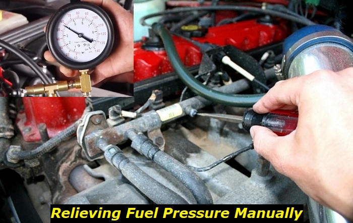 relieve fuel pressure manually